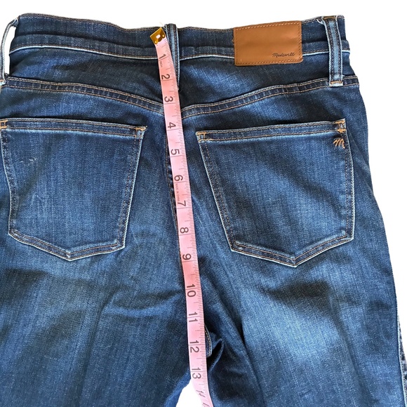 Madewell 10” High-Rise Skinny Jeans 27T Dark Blue Stretch Magic Pockets - Picture 6 of 8